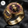 Elvis Presley Aloha From Hawaii 3D Engraved Gold Tone Ring Elvis Presley Aloha From Hawaii 3D Engraved Gold Tone Ring