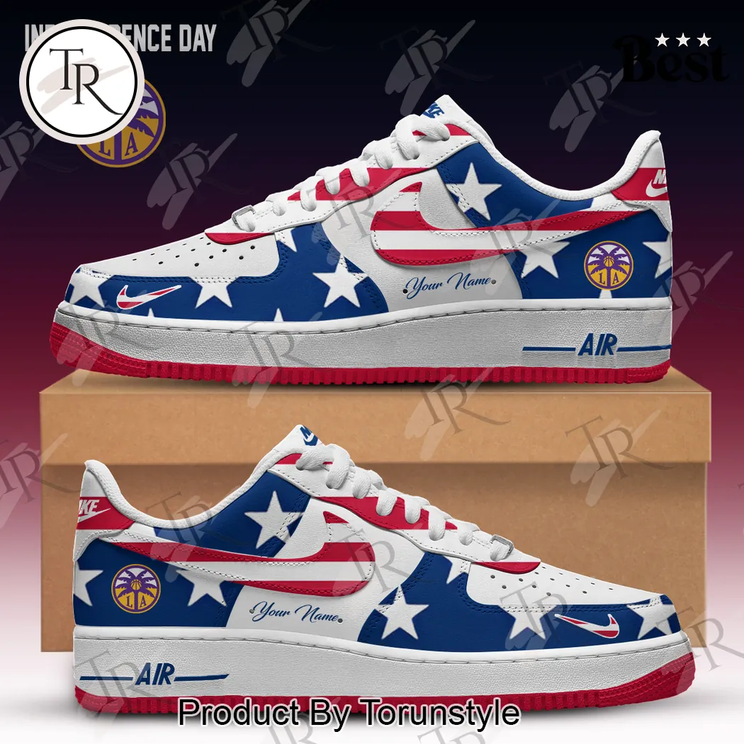 Patriotic Los Angeles Sparks WNBA Independence Day Edition Personalized Custom AF1 Sneakers Patriotic Los Angeles Sparks WNBA Independence Day Edition Personalized Custom AF1 Sneakers
