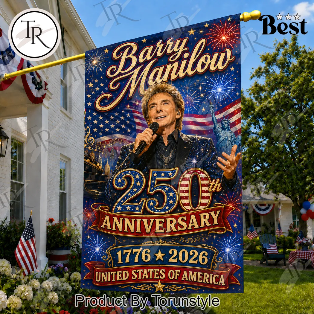 Patriotic USA 250th Anniversary 1776-2026 Barry Manilow Garden Flag Patriotic USA 250th Anniversary 1776-2026 Barry Manilow Garden Flag