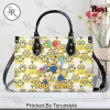 Cute Yellow Minions Cartoon Personalized Name Custom Printed Leather Handbag Cute Yellow Minions Cartoon Personalized Name Custom Printed Leather Handbag