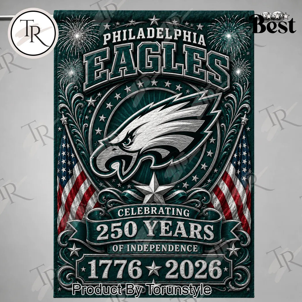 Philadelphia Eagles 250th Anniversary Independence Patriotic Garden Flag Philadelphia Eagles 250th Anniversary Independence Patriotic Garden Flag