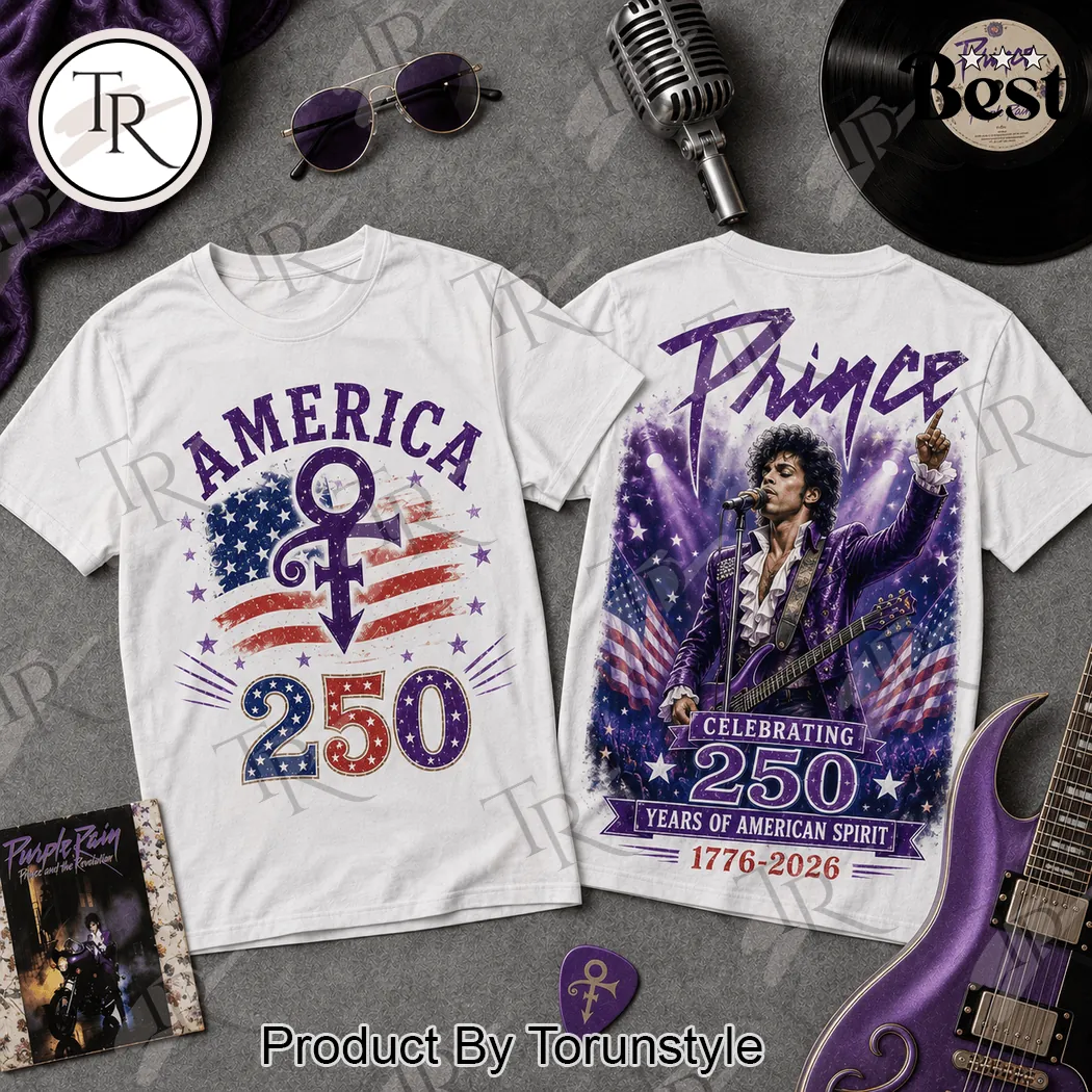 Prince America 250 Celebrating 250 Years of American Spirit Commemorative Graphic T-Shirt Prince America 250 Celebrating 250 Years of American Spirit Commemorative Graphic T-Shirt