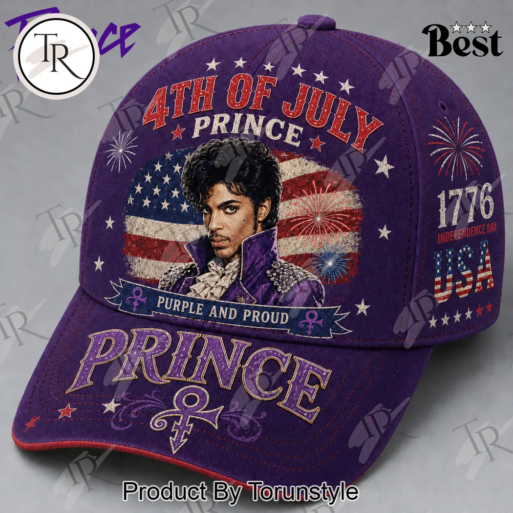 Prince Purple Rain Legend Patriotic 4th of July American Flag Baseball Cap Prince Purple Rain Legend Patriotic 4th of July American Flag Baseball Cap