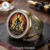 Freddie Mercury Queen Tribute 3D Engraved Gold Commemorative Signet Ring