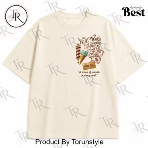 Retro Willy Wonka Candy Land Ice Cream Day Aesthetic Oversized T-Shirt