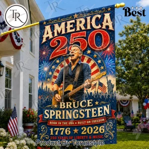 Bruce Springsteen America 250th Anniversary Commemorative Garden Flag