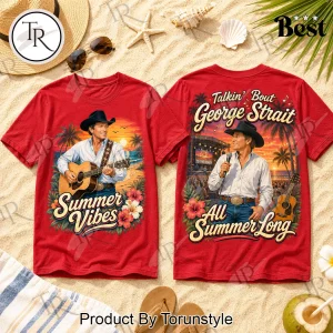 George Strait Talkin Bout Summer Vibes Retro Country Music Graphic T-Shirt