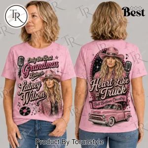 Best Grandmas Listen To Lainey Wilson Country Music Fan Gift Pink Western Graphic T-Shirt