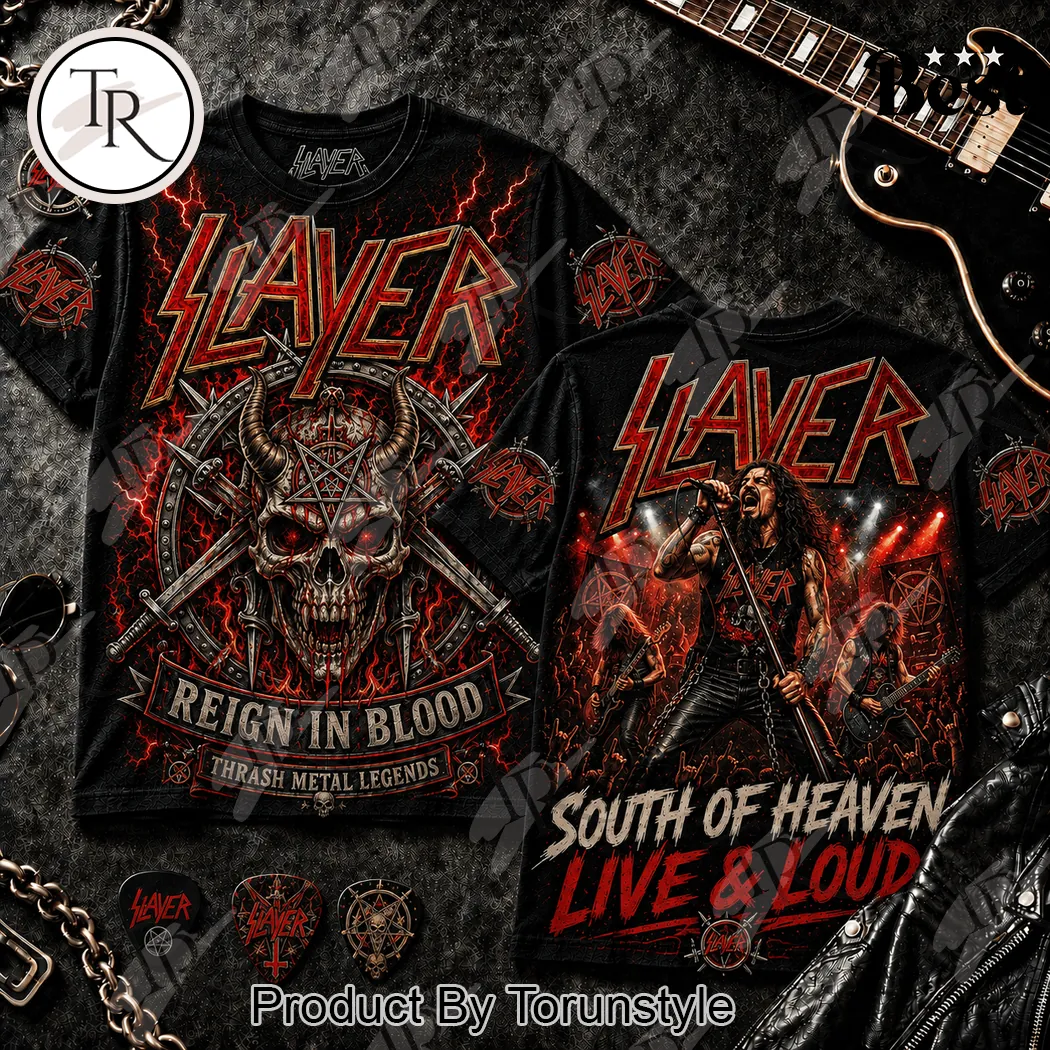 Slayer Reign In Blood Graphic T-Shirt Slayer Reign In Blood Graphic T-Shirt