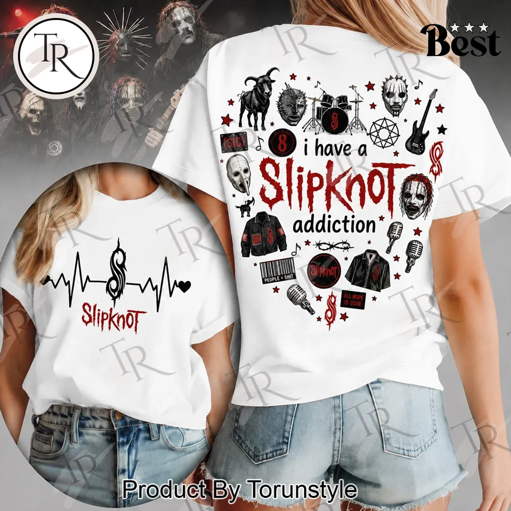 Slipknot Heartbeat Pulse Heavy Metal Rock Band Graphic T-Shirt Slipknot Heartbeat Pulse Heavy Metal Rock Band Graphic T-Shirt