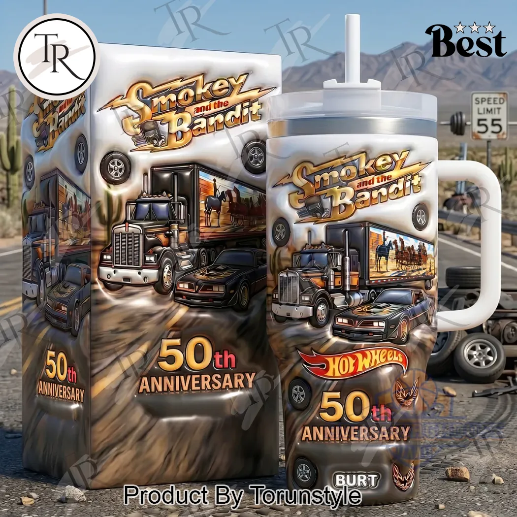 Smokey and the Bandit 50th Anniversary Hot Wheels Retro Movie Commemorative 40oz Tumbler Smokey and the Bandit 50th Anniversary Hot Wheels Retro Movie Commemorative 40oz Tumbler