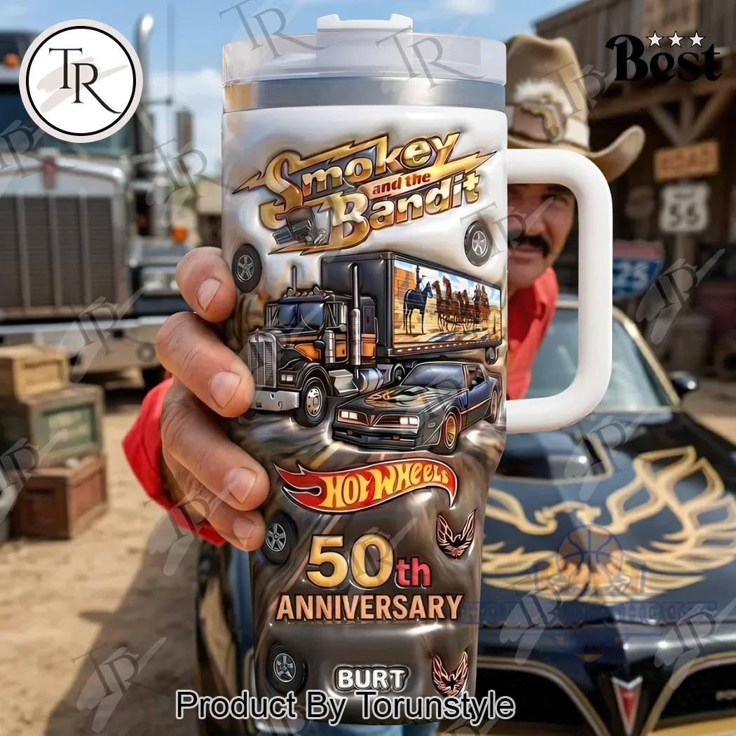 Smokey and the Bandit 50th Anniversary Hot Wheels Retro Movie Commemorative 40oz Tumbler Smokey and the Bandit 50th Anniversary Hot Wheels Retro Movie Commemorative 40oz Tumbler