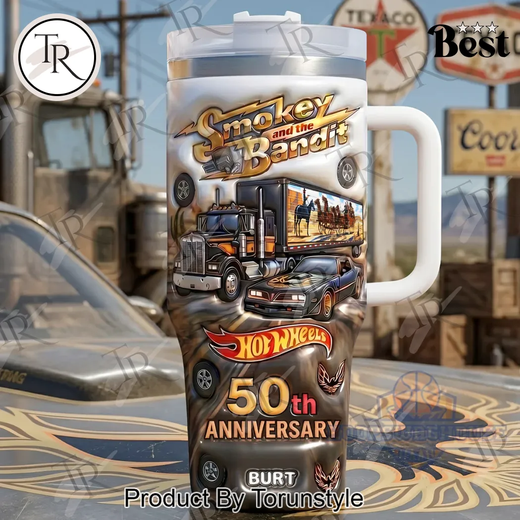 Smokey and the Bandit 50th Anniversary Hot Wheels Retro Movie Commemorative 40oz Tumbler Smokey and the Bandit 50th Anniversary Hot Wheels Retro Movie Commemorative 40oz Tumbler