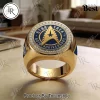 Ozzy Osbourne Prince of Darkness Commemorative Gold 3D Engraved Signet Ring Ozzy Osbourne Prince of Darkness Commemorative Gold 3D Engraved Signet Ring