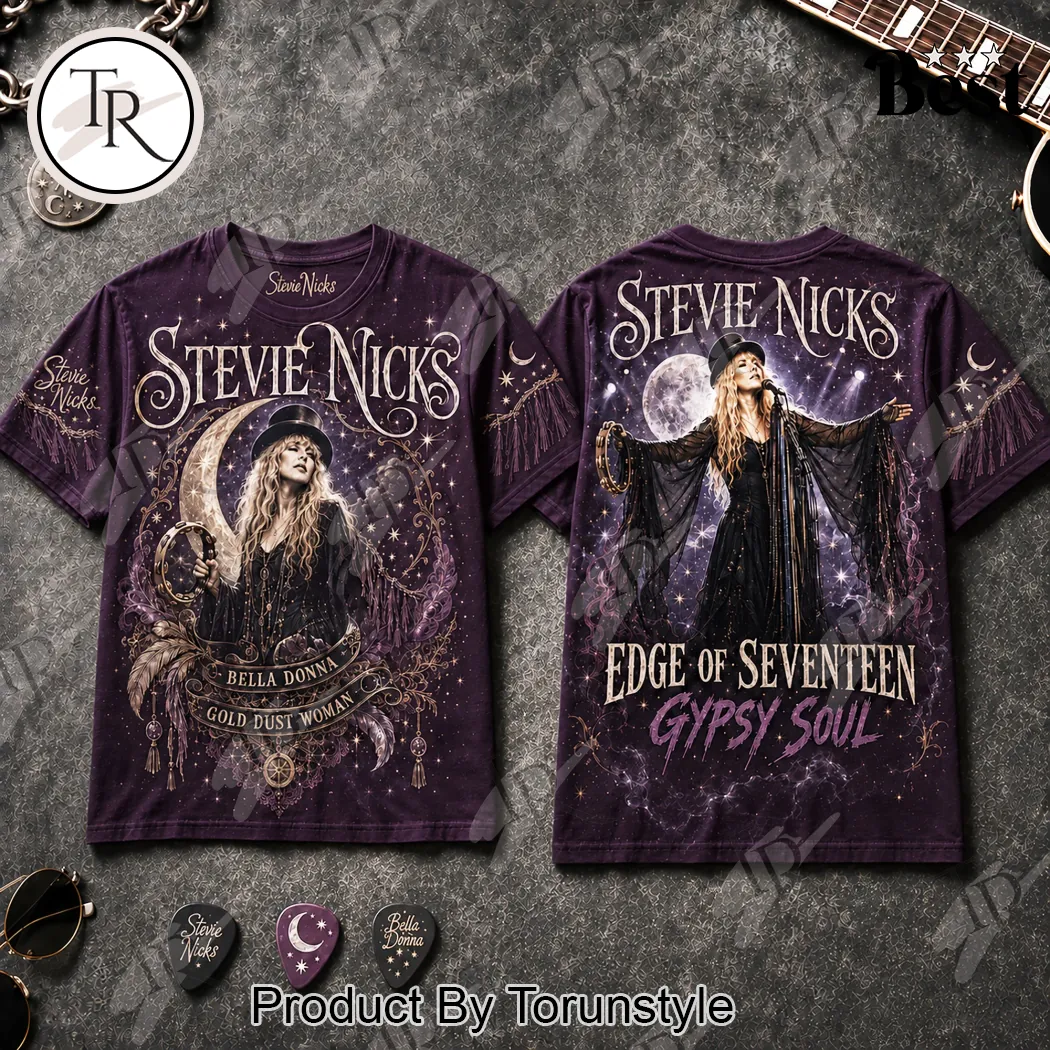 Stevie Nicks Bella Donna Gypsy Soul Vintage Rock Purple 3D T-Shirt Stevie Nicks Bella Donna Gypsy Soul Vintage Rock Purple 3D T-Shirt