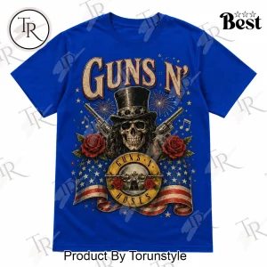 Guns N’ Roses Patriotic Red White and Blue Vintage 4th of July Rock Band T-Shirt