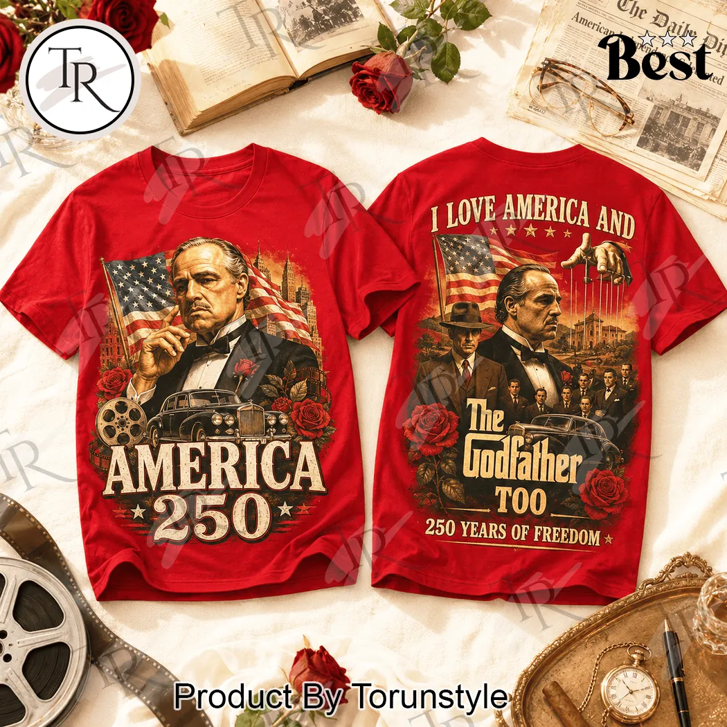 The Godfather America 250 Years Of Freedom Iconic Movie Graphic T-Shirt The Godfather America 250 Years Of Freedom Iconic Movie Graphic T-Shirt