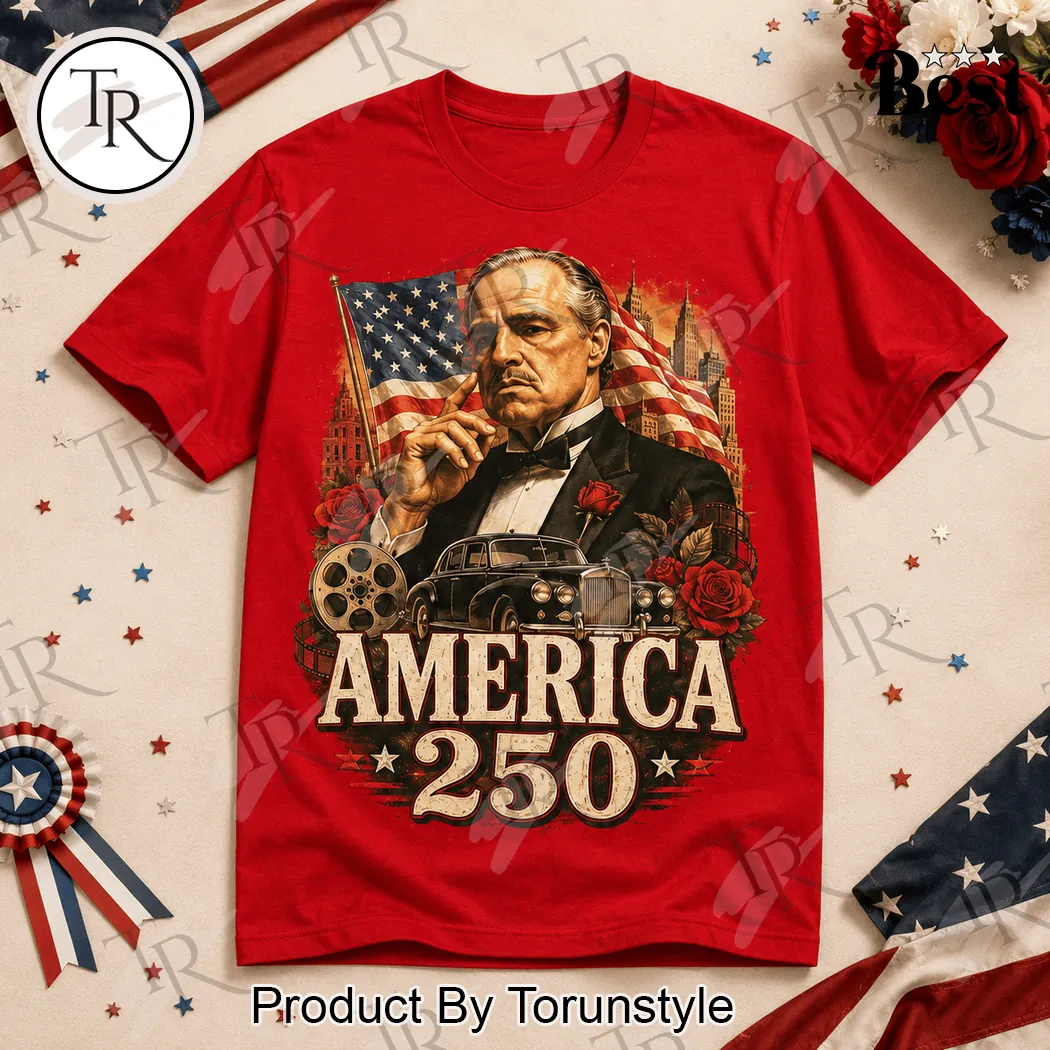 The Godfather America 250 Years Of Freedom Iconic Movie Graphic T-Shirt The Godfather America 250 Years Of Freedom Iconic Movie Graphic T-Shirt
