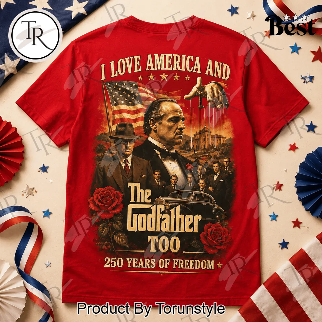 The Godfather America 250 Years Of Freedom Iconic Movie Graphic T-Shirt The Godfather America 250 Years Of Freedom Iconic Movie Graphic T-Shirt