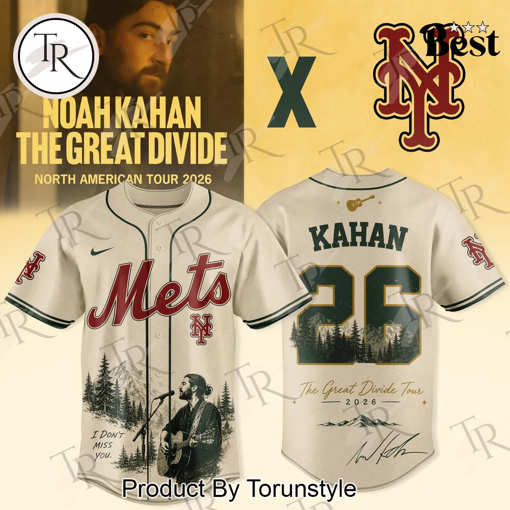 The Great Divide Tour 2026 Noah Kahan x Mets Edition Baseball Jersey The Great Divide Tour 2026 Noah Kahan x Mets Edition Baseball Jersey