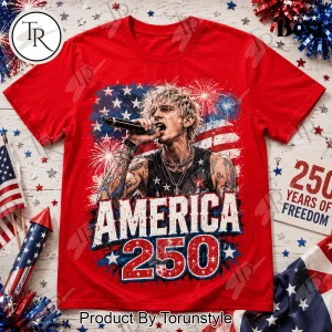 Machine Gun Kelly America 250 Years Of Freedom Patriotic T-Shirt