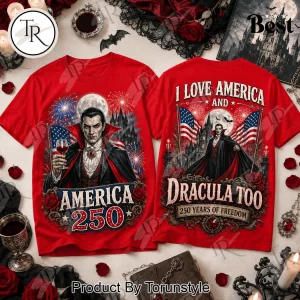 Dracula America 250 Years Of Freedom Patriotic T-Shirt