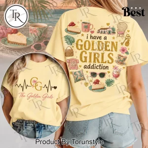 Retro Golden Girls Heartbeat Cheesecake Addiction Graphic T-Shirt