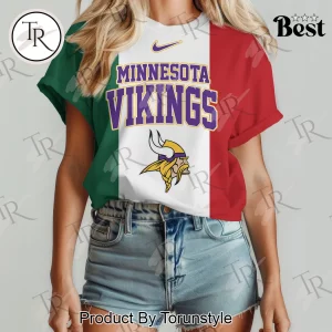 Minnesota Vikings Mexican Heritage Flag Mexican By Birth Gameday Women’s T-Shirt
