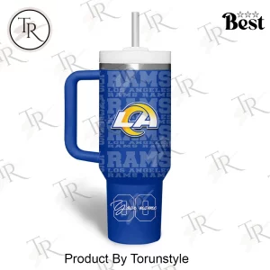 Los Angeles Rams Fan Gear Custom Name Number 40oz Tumbler