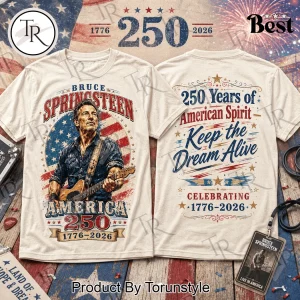 Bruce Springsteen America 250th Anniversary 1776-2026 Vintage Patriotic Graphic T-Shirt