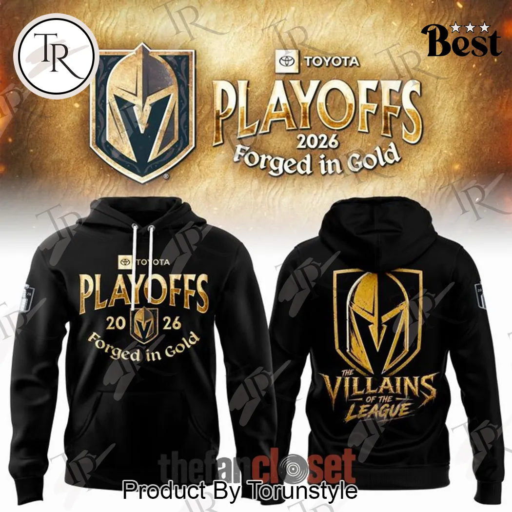 Vegas Golden Knights 2026 Playoffs Forged in Gold Limited Edition Black Hoodie Vegas Golden Knights 2026 Playoffs Forged in Gold Limited Edition Black Hoodie