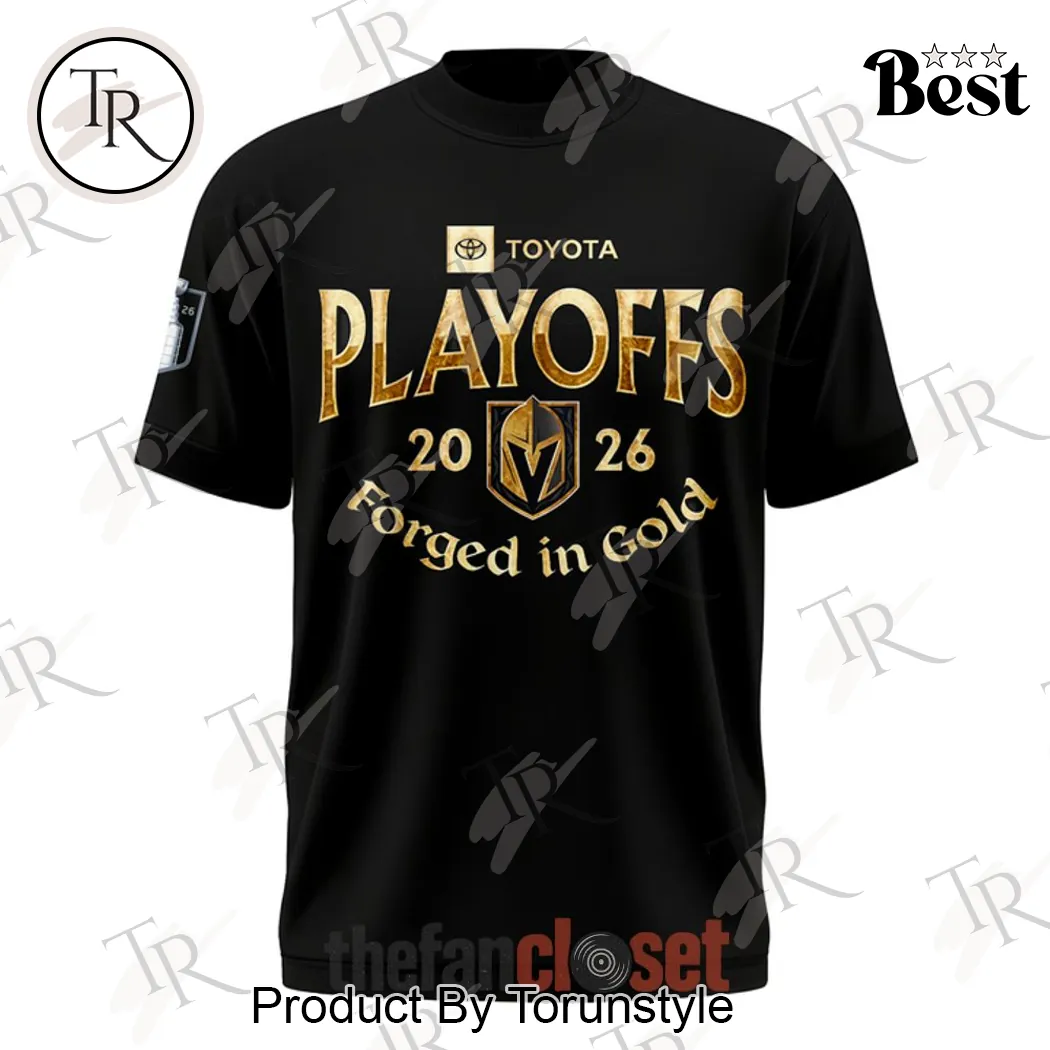 Vegas Golden Knights 2026 Playoffs Forged in Gold Limited Edition Black Hoodie Vegas Golden Knights 2026 Playoffs Forged in Gold Limited Edition Black Hoodie