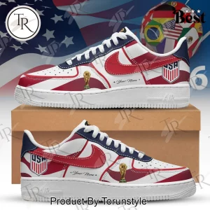 USA Soccer World Cup 2026 Commemorative Custom Name American Flag Air Force 1 Sneakers