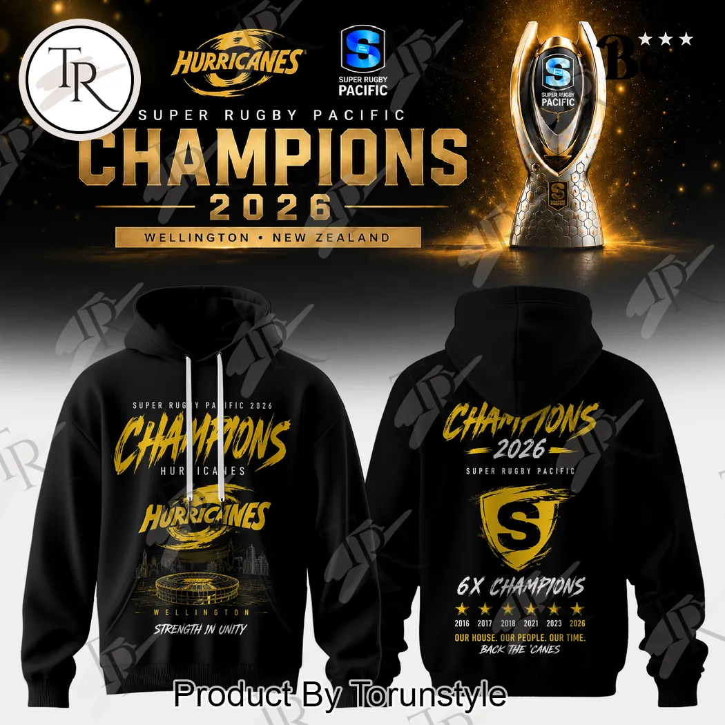 Wellington Hurricanes Super Rugby Pacific 2026 Champions Commemorative Pullover Hoodie Wellington Hurricanes Super Rugby Pacific 2026 Champions Commemorative Pullover Hoodie