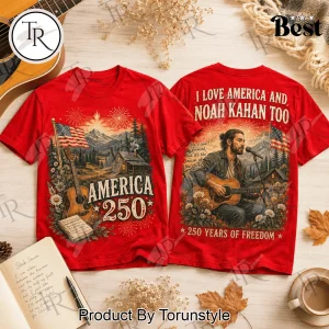 Noah Kahan Fan America 250 Years Of Freedom Graphic T-Shirt Noah Kahan Fan America 250 Years Of Freedom Graphic T-Shirt