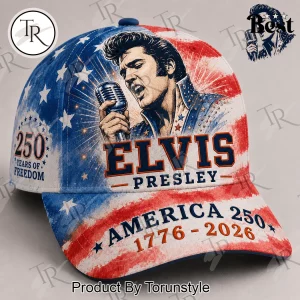 Elvis Presley Patriotic American Flag 1776-2026 Anniversary Classic Cap