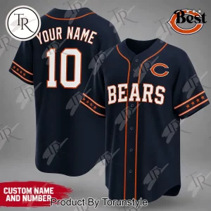 Chicago Bears Premium Personalized Custom Baseball Jersey