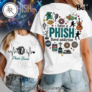 Phish Band Heartbeat Music Lover Graphic Concert T-Shirt Phish Band Heartbeat Music Lover Graphic Concert T-Shirt