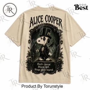 Alice Cooper Snoopy Welcome To My Nightmare Vintage Rock Graphic T-Shirt