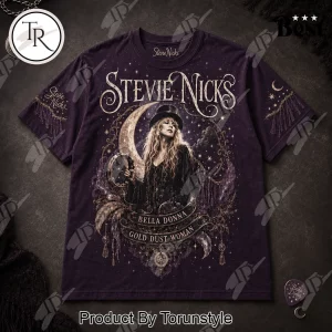 Stevie Nicks Bella Donna Gypsy Soul Vintage Rock Purple 3D T-Shirt