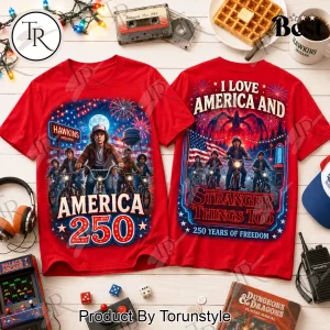Stranger Things 250 Years of Freedom Patriotic T-Shirt
