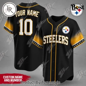 Pittsburgh Steelers Custom Name Number NFL Baseball Jersey