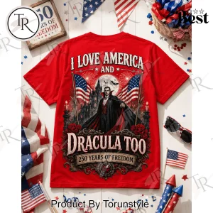 Dracula America 250 Years Of Freedom Patriotic T-Shirt