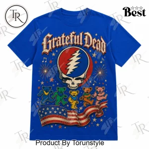 Grateful Dead Patriotic Red White and Blue Vintage Uncle Sam Graphic T-Shirt