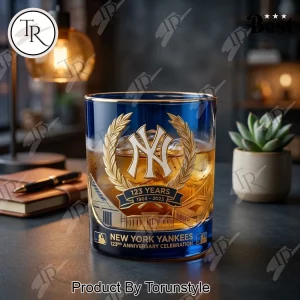 New York Yankees 123rd Anniversary Celebration 1903-2026 Whiskey Glass