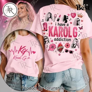 Karol G Bichota Mañana Será Bonita Fan Merch Pink Heartbeat Graphic T-Shirt