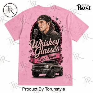 Morgan Wallen Whiskey Glasses Last Night Vintage Pink Country Music Concert T-Shirt