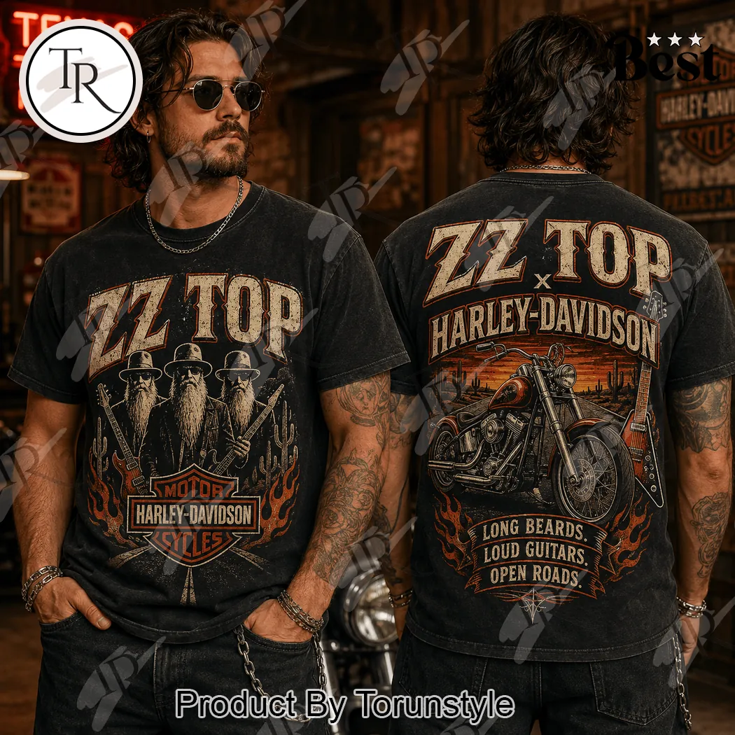 ZZ Top Long Beards Loud Guitars Vintage Graphic T-Shirt ZZ Top Long Beards Loud Guitars Vintage Graphic T-Shirt