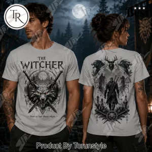 The Witcher Wolf Medallion Premium Graphic T-Shirt