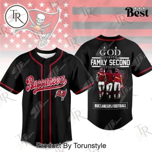 Tampa Bay Buccaneers God First Family Second Christian Faith Baseball Jersey